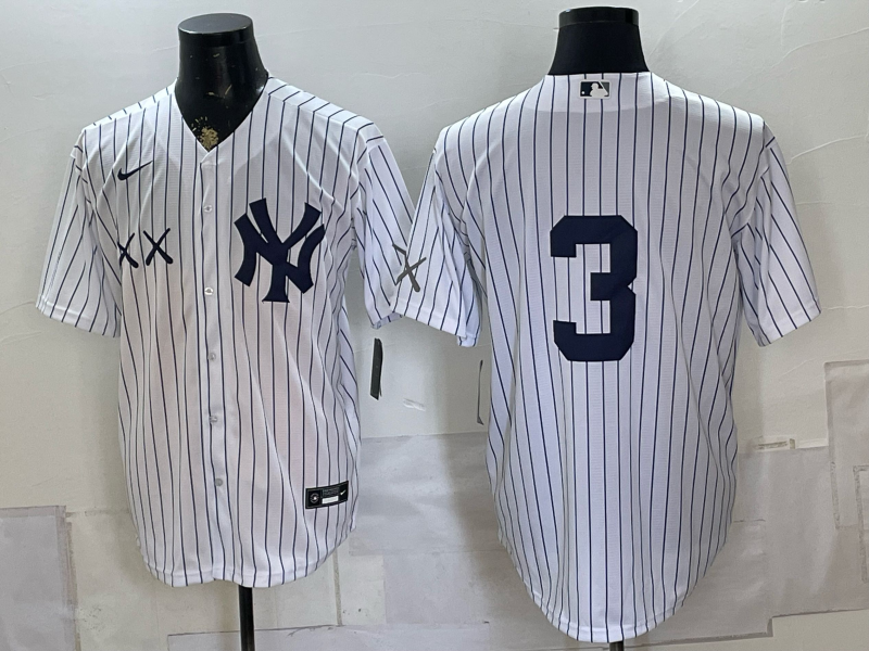 Men 2026 New York Yankees #3 white Nike MLB Jersey 080501->new york yankees->MLB Jersey